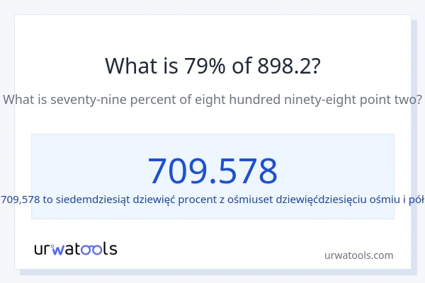 Ile wynosi 79% z 898.2?
