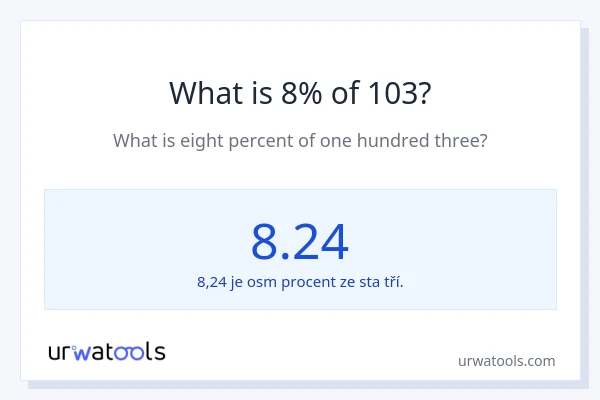 Kolik je 8 % z 103?