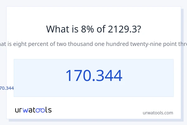2129.3 ರಲ್ಲಿ 8% ಎಂದರೇನು?