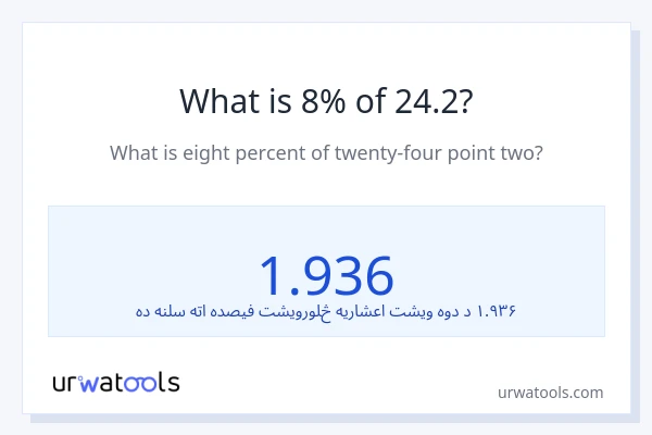 د 24.2 8٪ څومره دی؟