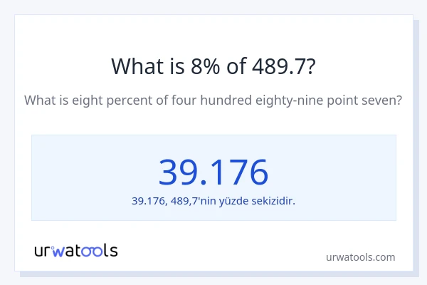 489.7'nin %1'i nedir?