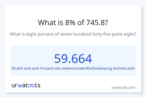 Was ist 8% von 745.8?