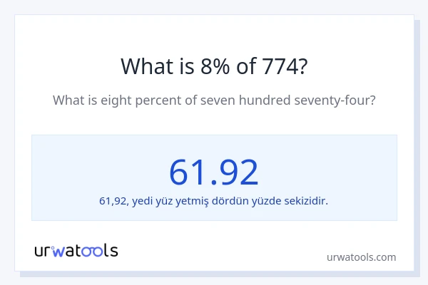 774'nin %1'i nedir?