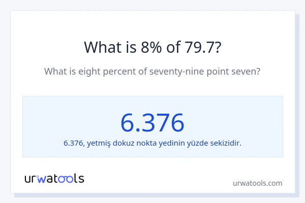 79.7'nin %1'i nedir?