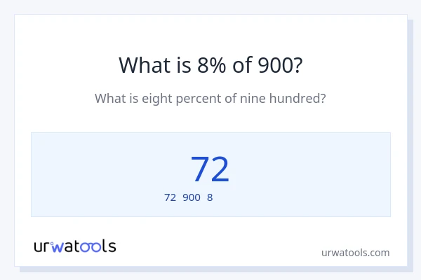 900の8%は何ですか?