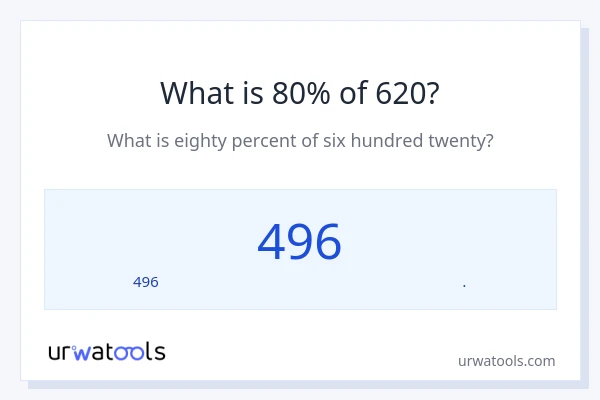 620 ರಲ್ಲಿ 80% ಎಂದರೇನು?