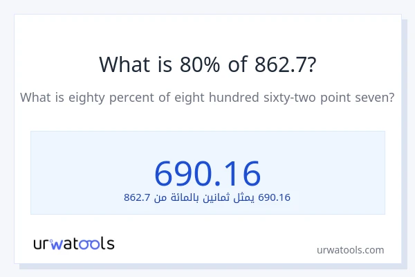 ما هي نسبة 80% من 862.7؟
