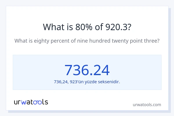 920.3'nin %1'i nedir?