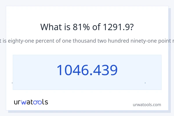 81% از 1291.9 چقدر است؟