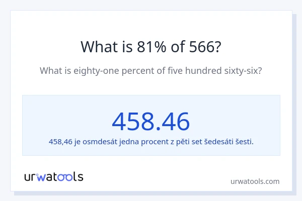 Kolik je 81 % z 566?