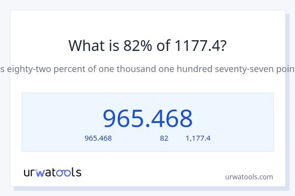 82% ของ 1177.4 คือเท่าไร?