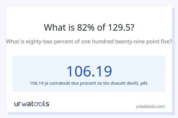 Kolik je 82 % z 129.5?