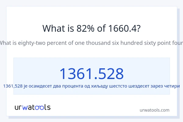 Колико је 82% од 1660.4?