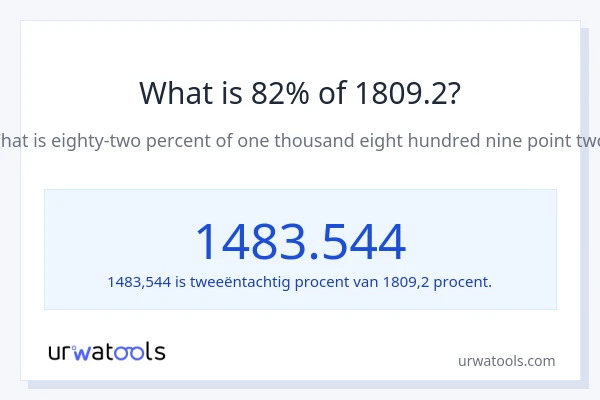 Wat is 82% van 1809.2?