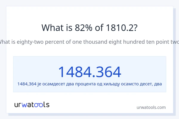 Колико је 82% од 1810.2?