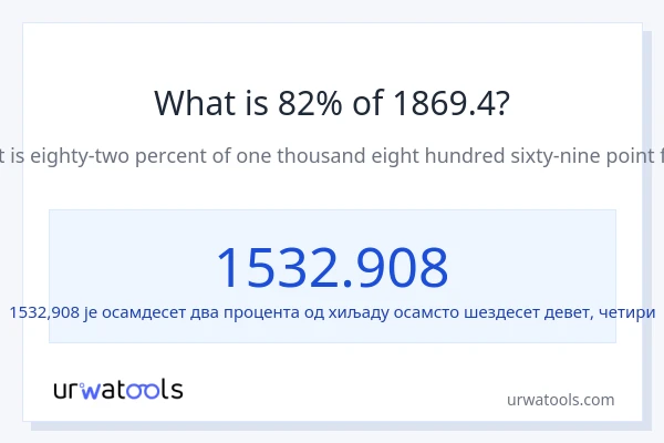 Колико је 82% од 1869.4?