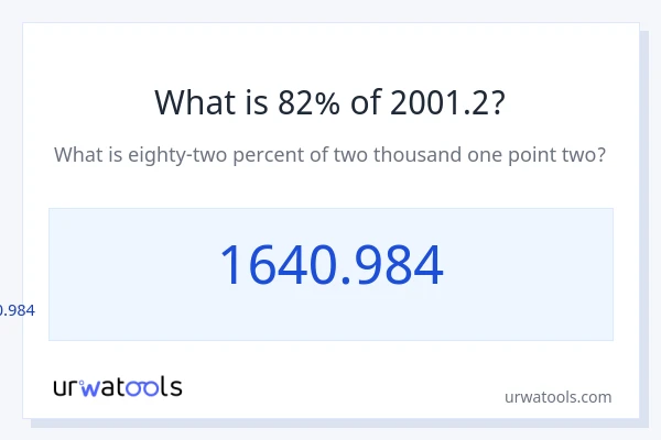 2001.2 இல் 82% என்றால் என்ன?
