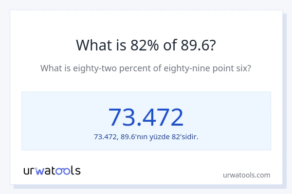 89.6'nin %1'i nedir?
