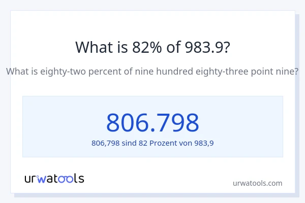 Was ist 82% von 983.9?