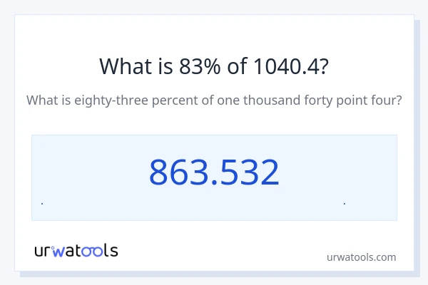 83% از 1040.4 چقدر است؟