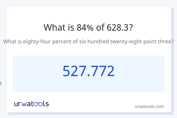 628.3 இல் 84% என்றால் என்ன?