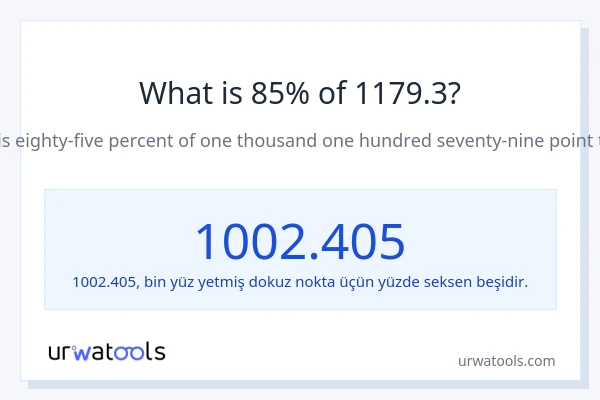 1179.3'nin %1'i nedir?