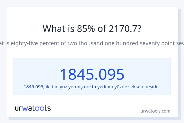 2170.7'nin %1'i nedir?