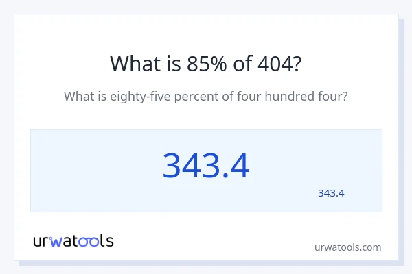 מה זה 85% מתוך 404?