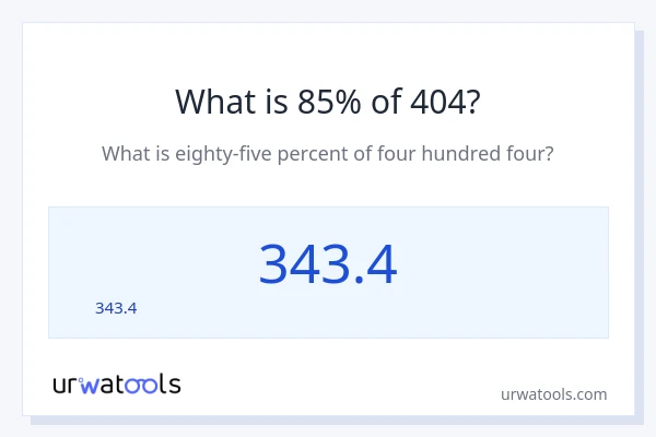404 ರಲ್ಲಿ 85% ಎಂದರೇನು?