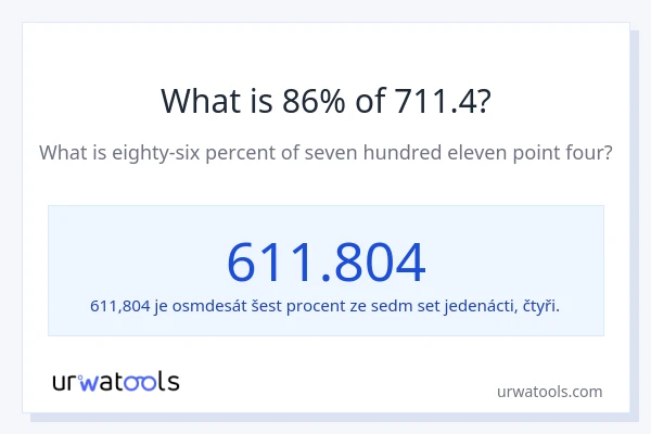 Kolik je 86 % z 711.4?