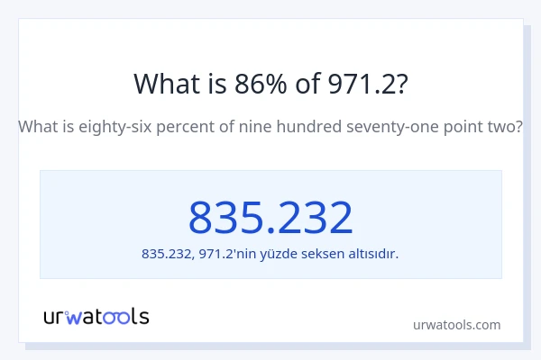 971.2'nin %1'i nedir?