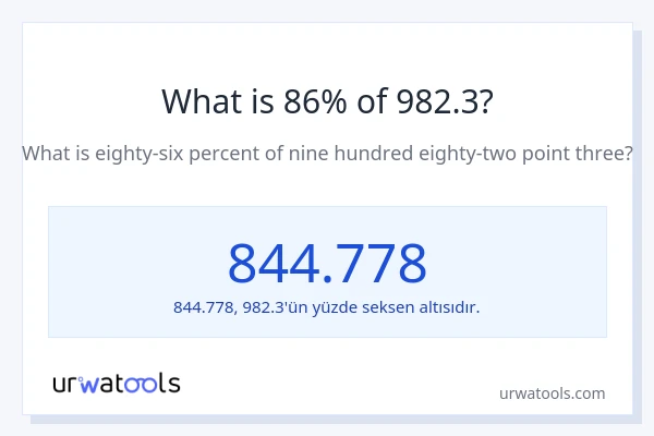 982.3'nin %1'i nedir?