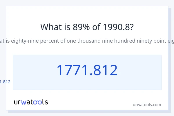 1990.8 లో 89% ఎంత?