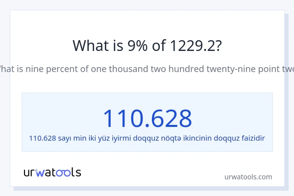 1229.2-nin 9%-i nədir?