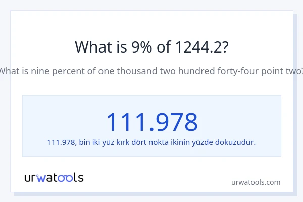 1244.2'nin %1'i nedir?