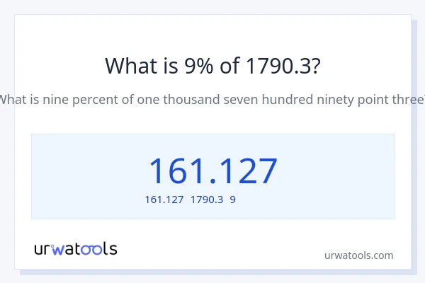 1790.3の9%は何ですか?