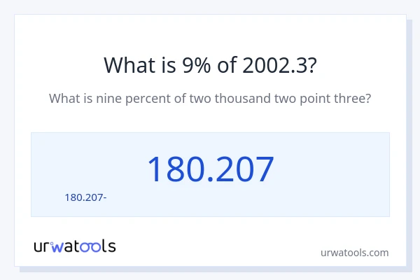 Որքա՞ն է 9%-ը 2002.3-ից։