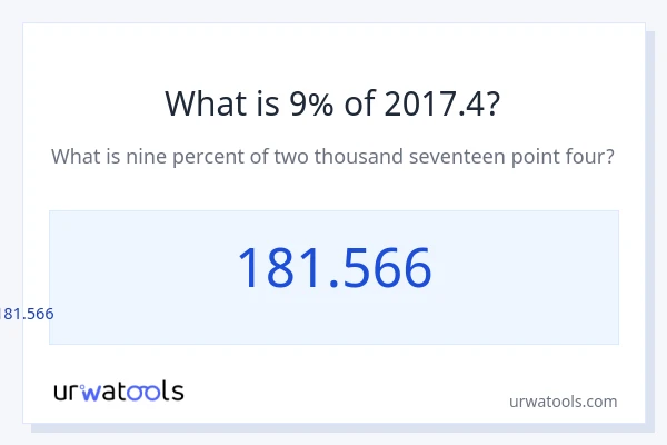 2017.4 இல் 9% என்றால் என்ன?