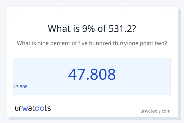 531.2 లో 9% ఎంత?