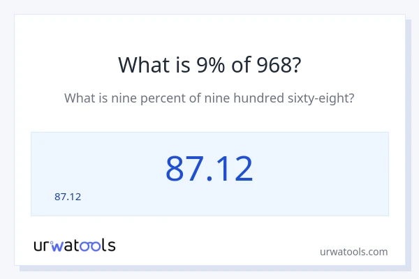 968 లో 9% ఎంత?