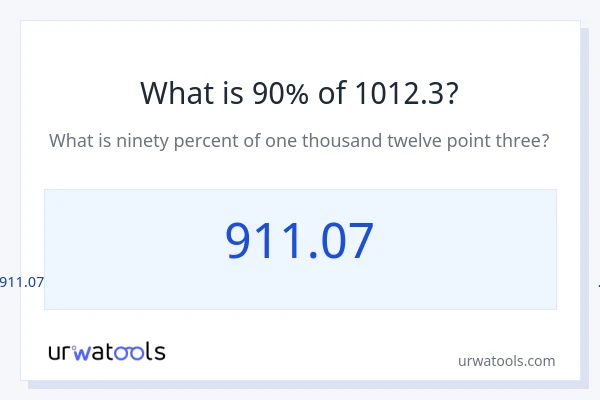 1012.3 இல் 90% என்றால் என்ன?