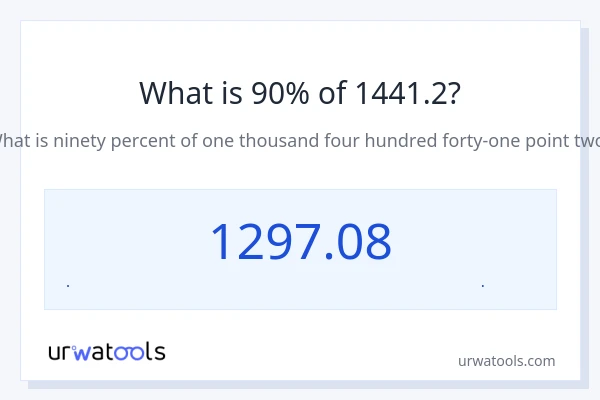 90% از 1441.2 چقدر است؟