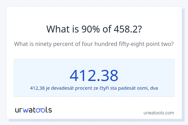 Kolik je 90 % z 458.2?