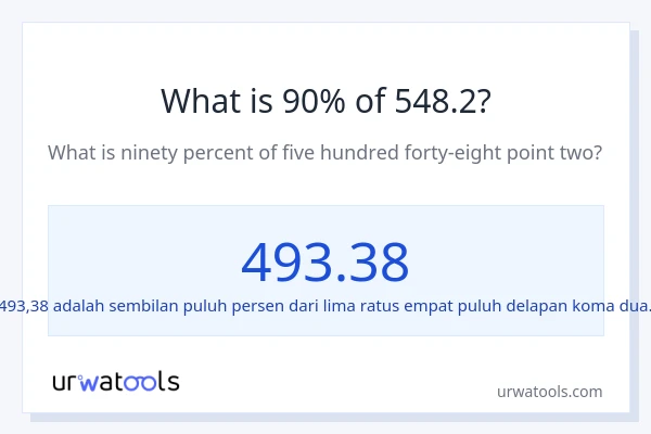 Berapakah 90% dari 548.2?