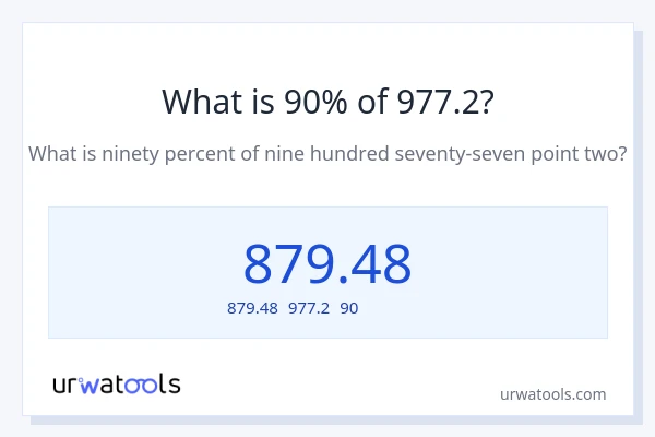 977.2の90%は何ですか?