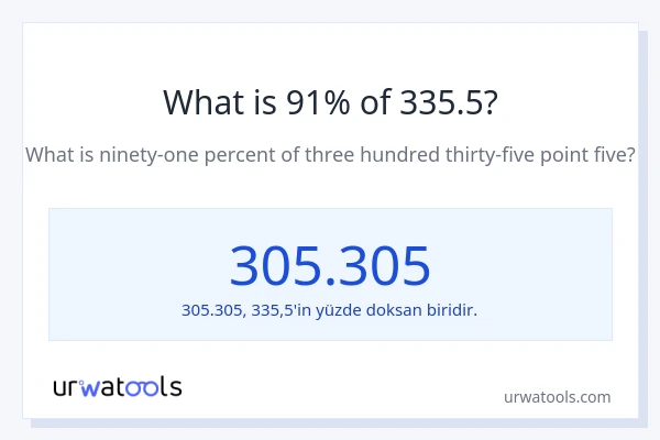 335.5'nin %1'i nedir?