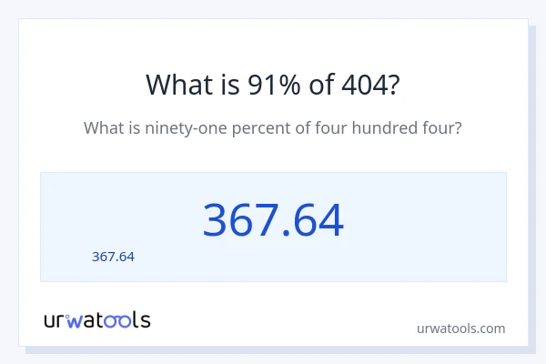 404 లో 91% ఎంత?