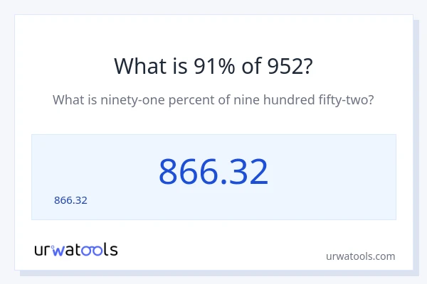952 లో 91% ఎంత?