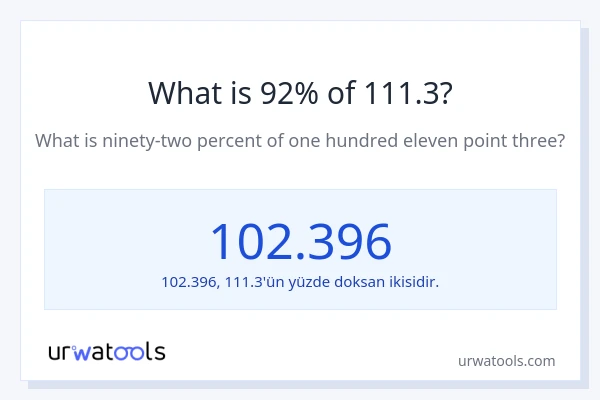 111.3'nin %1'i nedir?