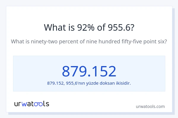 955.6'nin %1'i nedir?